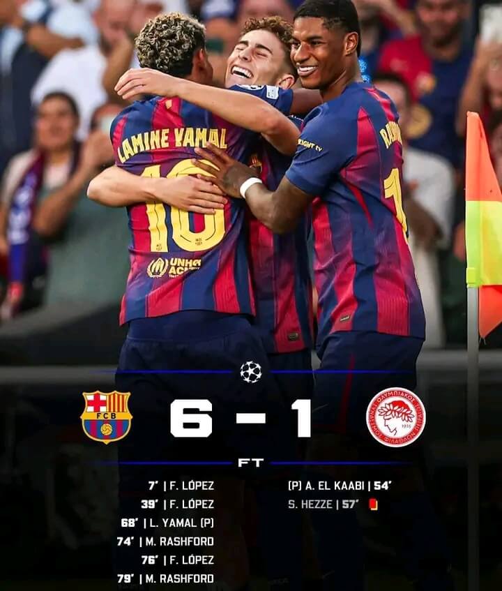 Barcelona Cruise Past Olympiacos in a Seven Goal Thriller