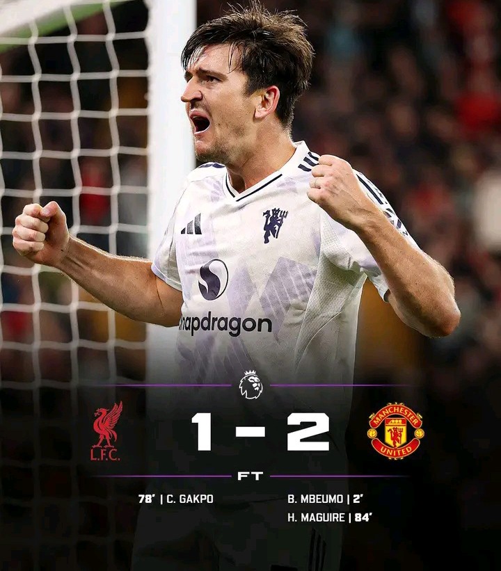 Anfield Silenced as Liverpool Suffered a 2-1 Loss to Manchester United